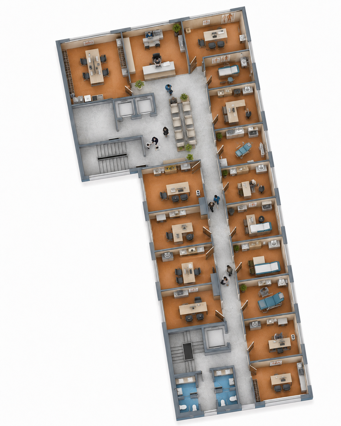 Posible layout planta libre